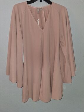 ASOS Blush V-Neck Long Sleeve Tunic